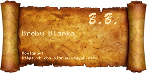 Brebu Blanka névjegykártya
